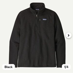 Patagonia Black Quarter-Zip Better Sweater Men’s Medium